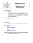 Legislative History:  Resolve, Affecting the MaineCare Reimbursement Formula (SP114)(LD 332)