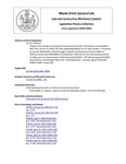 Legislative History: Resolve, Directing the Department of Audit To Establish a Fraud Hotline (SP115)(LD 333) by Maine State Legislature (121st: 2002-2004)