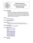 Legislative History: An Act To Require Information on New Well Caps (HP271)(LD 341) by Maine State Legislature (121st: 2002-2004)