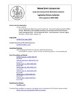 Legislative History:  An Act Clarifying the Maine Consumer Credit Code (HP374)(LD 485)