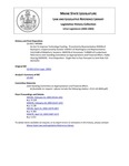 Legislative History: An Act To Improve Technology Funding (HP480)(LD 650) by Maine State Legislature (121st: 2002-2004)