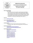 Legislative History: An Act To Protect Consumer Privacy Rights (HP509)(LD 692) by Maine State Legislature (121st: 2002-2004)