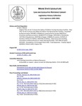 Legislative History: An Act To Ensure the Safety of Children Touring Hazardous Facilities (HP510)(LD 693) by Maine State Legislature (121st: 2002-2004)