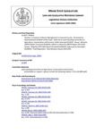 Legislative History: Resolve, To Improve Fisheries Management in Hancock County (HP601)(LD 824) by Maine State Legislature (121st: 2002-2004)