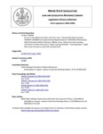 Legislative History:  An Act To Strengthen the State's Air Toxics Laws (HP606)(LD 829)