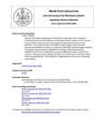 Legislative History: Resolve, Directing the Department of Corrections To Develop a Plan To Improve Transitional Services for Sex Offenders and Sexually Violent Predators and To Improve Communications with Law Enforcement Agencies Regarding the Release of Sex Offenders (SP303)(LD 907) by Maine State Legislature (121st: 2002-2004)