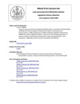 Legislative History: An Act To Increase Community Development Block Grants (HP670)(LD 913) by Maine State Legislature (121st: 2002-2004)