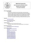 Legislative History:  An Act To Ensure Comprehensive Cancer Control in Maine (SP314)(LD 973)