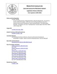 Legislative History: An Act To Clarify the Status of Regulated Water Utility Plumbing Permits (SP348)(LD 1004) by Maine State Legislature (121st: 2002-2004)