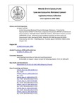 Legislative History:  An Act Concerning Municipal Firearms Discharge Ordinances (HP781)(LD 1063)