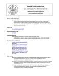 Legislative History: An Act Creating an Alternate Concealed Weapons Permit Process (HP813)(LD 1110) by Maine State Legislature (121st: 2002-2004)
