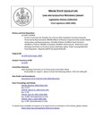Legislative History: An Act To Increase the Penalties for a Person Who Vandalizes Cemetery Property (HP918)(LD 1244) by Maine State Legislature (121st: 2002-2004)