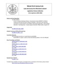 Legislative History: An Act To Improve Boating in Maine (SP411)(LD 1280) by Maine State Legislature (121st: 2002-2004)
