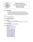 Legislative History: An Act Concerning the Renewal of Commercial Harvester and Dealer Licenses (SP457)(LD 1387) by Maine State Legislature (121st: 2002-2004)