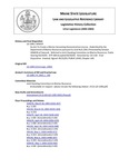 Legislative History: An Act To Create a Marine Harvesting Demonstration License (SP459)(LD 1389) by Maine State Legislature (121st: 2002-2004)