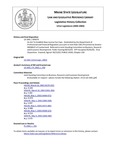 Legislative History: An Act To Establish New License Fee Caps (SP479)(LD 1441) by Maine State Legislature (121st: 2002-2004)