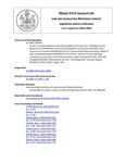 Legislative History: An Act To Update and Amend the Revised Maine Securities Act (SP495)(LD 1489) by Maine State Legislature (121st: 2002-2004)