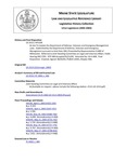 Legislative History: An Act To Update the Department of Defense, Veterans and Emergency Management Laws (HP1106)(LD 1513) by Maine State Legislature (121st: 2002-2004)