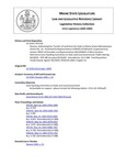 Legislative History: Resolve, Authorizing the Transfer of Land from the State to Maine School Administrative District No. 16 (HP1136)(LD 1550) by Maine State Legislature (121st: 2002-2004)