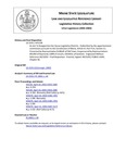 Legislative History: An Act To Reapportion the House Legislative Districts (HP1138)(LD 1555) by Maine State Legislature (121st: 2002-2004)