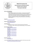 Legislative History: Resolve, Regarding Legislative Review of Chapter 1: Community Industrial Building Program, a Major Substantive Rule of the Maine Rural Development Authority (HP1143)(LD 1560) by Maine State Legislature (121st: 2002-2004)