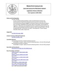 Legislative History: An Act To Clarify the Responsibilities under the Adult Protective Services Act (HP1287)(LD 1765) by Maine State Legislature (121st: 2002-2004)