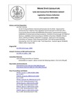 Legislative History: An Act To Expand Maine's Homestead Exemption for the Blind (HP1316)(LD 1794) by Maine State Legislature (121st: 2002-2004)