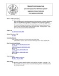 Legislative History: An Act To Implement the Recommendations of the Commission To Improve Community Safety and Sex Offender Accountability (HP1380)(LD 1855) by Maine State Legislature (121st: 2002-2004)