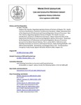 Legislative History: Resolve, Regarding Legislative Review of Portions of Chapter 755: Health Insurance Classifications, Disclosure and Minimum Standards, a Major Substantive Rule of the Department of Professional and Financial Regulation, Bureau of Insurance (HP1388)(LD 1865) by Maine State Legislature (121st: 2002-2004)