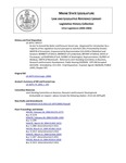 Legislative History: An Act To Amend the Boiler and Pressure Vessel Law (SP727)(LD 1879) by Maine State Legislature (121st: 2002-2004)