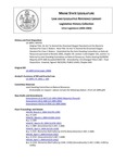 Legislative History: An Act To Amend the Dissolved Oxygen Standard and the Bacteria Standard for Class C Waters (SP743)(LD 1899) by Maine State Legislature (121st: 2002-2004)