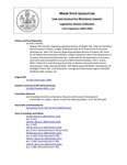 Legislative History:  Resolve, Regarding Legislative Review of Chapter 302:  Rules for the Maine Microenterprise Initiative, a Major Substantive Rule of the Department of Economic Development (HP1415)(LD 1914)