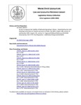 Legislative History: An Act To Improve the Viability of Railroads Operating in Maine (SP757)(LD 1918) by Maine State Legislature (121st: 2002-2004)