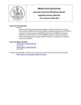 Legislative History: Joint Resolution Recognizing and Honoring Maine's Wabanaki People (HP1124) by Maine State Legislature (121st: 2002-2004)