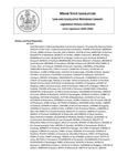 Legislative History: Joint Resolution Endorsing Operation Community Support (HP1424) by Maine State Legislature (121st: 2002-2004)