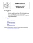 Legislative History: Joint Order, Establishing the Task Force to Study Drug Overdose (SP372) by Maine State Legislature (121st: 2002-2004)