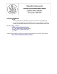 Legislative History: Communication from the President: Appointments to the Government Oversight Committee (SP726) by Maine State Legislature (121st: 2002-2004)