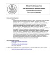Legislative History:  Joint Resolution Recognizing Adult Education in Maine (SP760)