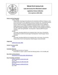 Legislative History: Joint Order, Recalling LD 801 from the Legislative Files to the Senate (SP808) by Maine State Legislature (121st: 2002-2004)