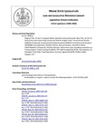 Legislative History: An Act To Support Maine Sawmills and Lumberyards (SP12)(LD 13) by Maine State Legislature (122nd: 2004-2006)