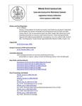 Legislative History: Resolve, To Reestablish the Health Care System and Health Security Board (HP35)(LD 32) by Maine State Legislature (122nd: 2004-2006)