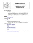 Legislative History: An Act To Ensure the Maintenance of Veterans' Cemeteries (HP60)(LD 64) by Maine State Legislature (122nd: 2004-2006)