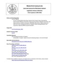 Legislative History: An Act To Exempt Alternative Power Systems from Property Taxes (HP130)(LD 179) by Maine State Legislature (122nd: 2004-2006)