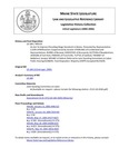 Legislative History:  An Act To Improve Prevailing Wage Standards in Maine (HP135)(LD 184)