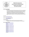 Legislative History: An Act To Amend the Applied Technology Development Centers Statutes (SP79)(LD 226) by Maine State Legislature (122nd: 2004-2006)