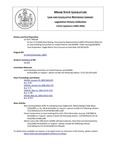 Legislative History: An Act To Prohibit Bear Baiting (HP238)(LD 314) by Maine State Legislature (122nd: 2004-2006)