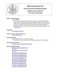 Legislative History: An Act To Amend the Mexico Water District Charter (HP268)(LD 355) by Maine State Legislature (122nd: 2004-2006)