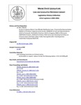 Legislative History: An Act To Improve Maine's Sex Offender Notification Laws (HP292)(LD 390) by Maine State Legislature (122nd: 2004-2006)