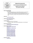 Legislative History: An Act To Facilitate Reimbursement of Public Utilities Relocation Costs (HP400)(LD 524) by Maine State Legislature (122nd: 2004-2006)