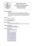 Legislative History: An Act To Enhance the Prosecution of Child Pornography Cases (HP403)(LD 548) by Maine State Legislature (122nd: 2004-2006)